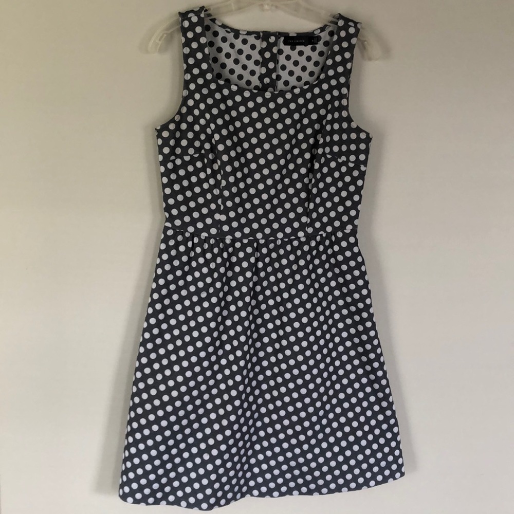 The limited Polka dot gray/white dress